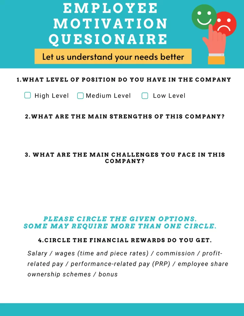 Employee Motivation Questionnaire 